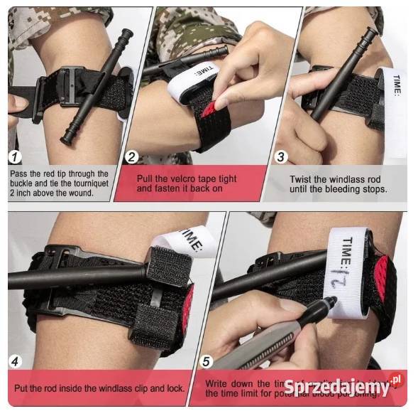 STAZA MEDYCZNA UCISKOWA TAKTYCZNA OPASKA PAS Sprzęt medyczny Nowy Sącz