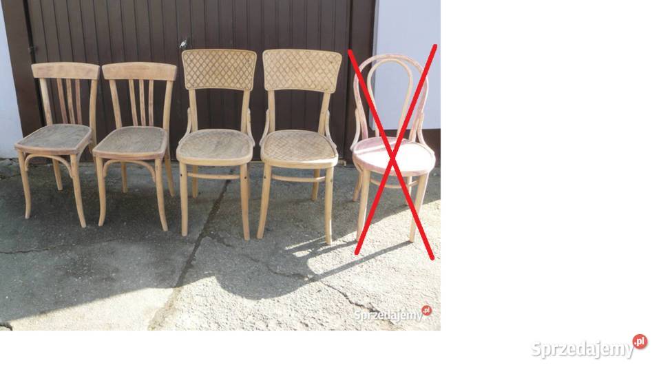 Stare krzesła gięte małopolskie