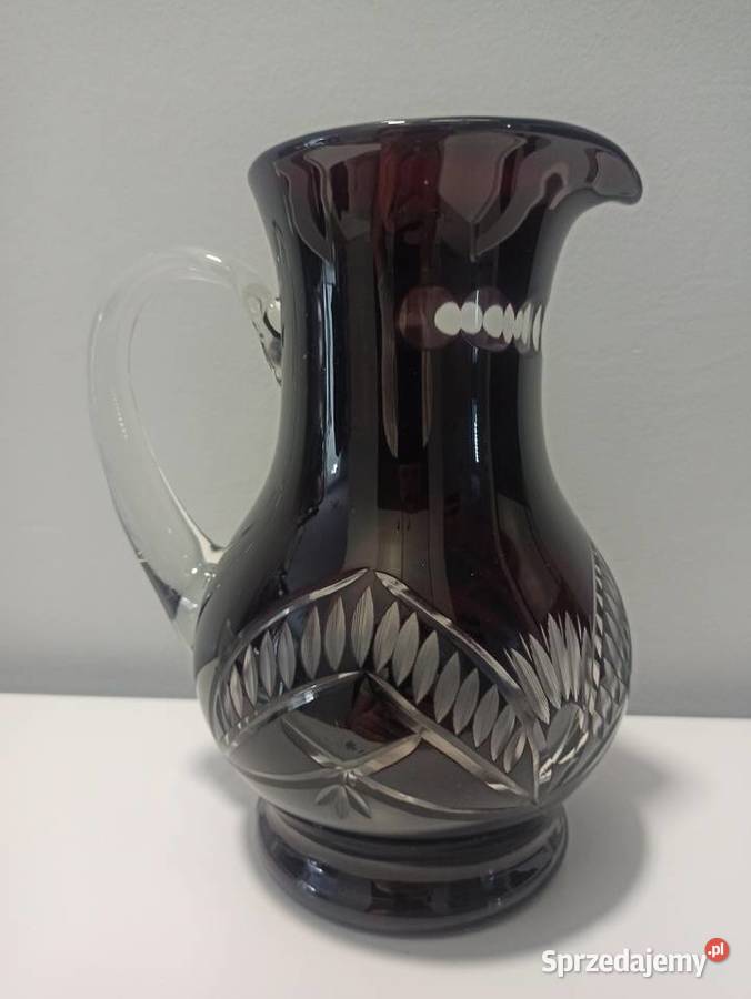 Dzbanek śliwkowy Huta Hortensja PRL Vintage