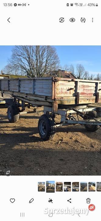 Przyczepa wywrotka d47 stan możliwość transportu nieuszkodzony Siedlce