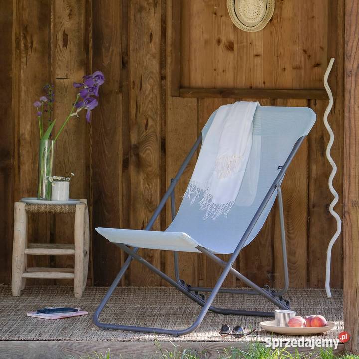 Leżak Lafuma Mobilier Maxi Transabat Ciel 2 Szarejki