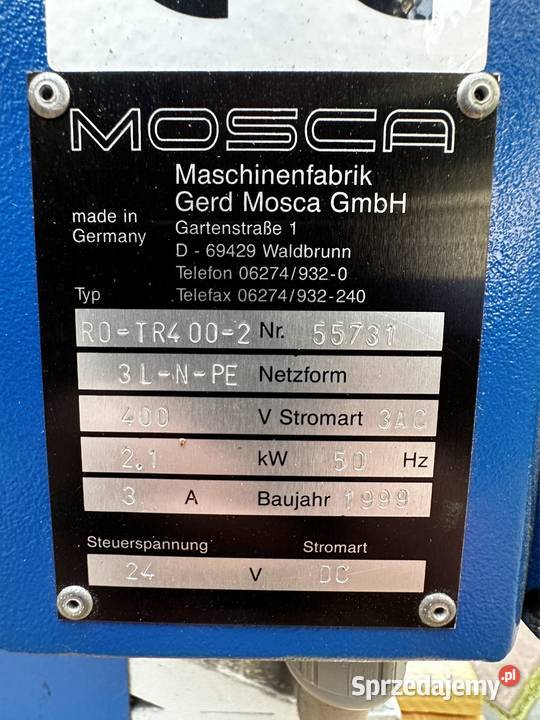Wiązarka Automatyczna Bindownica MOSCA ROTR4002 wielkopolskie