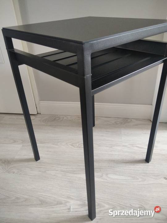 Stolik czarny metalowy Ikea 40 x 60 60cm Meble