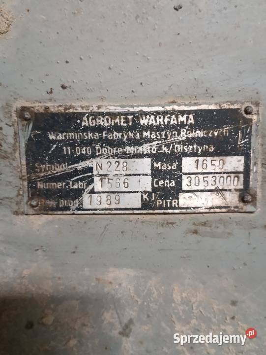 Rozrzutnik obornika Warfama N228 45t nieuszkodzony Sosnówka