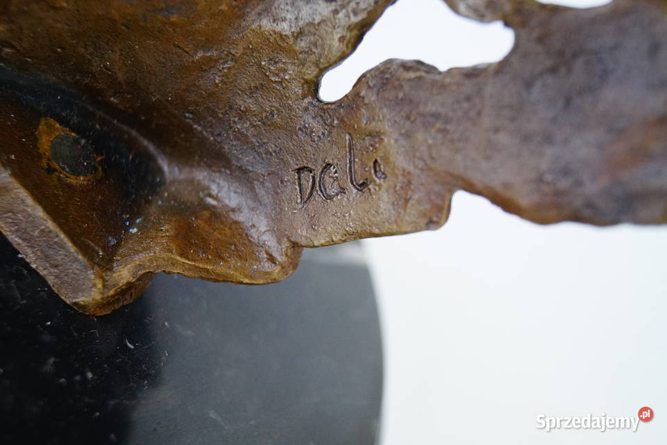 TWARZ figura z brązu rzeźba modernistyczna brąz Gizałki