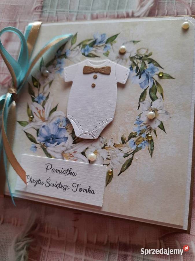 Kartka 2w1 chrzest i 1urodziny personalizowana Pogonów