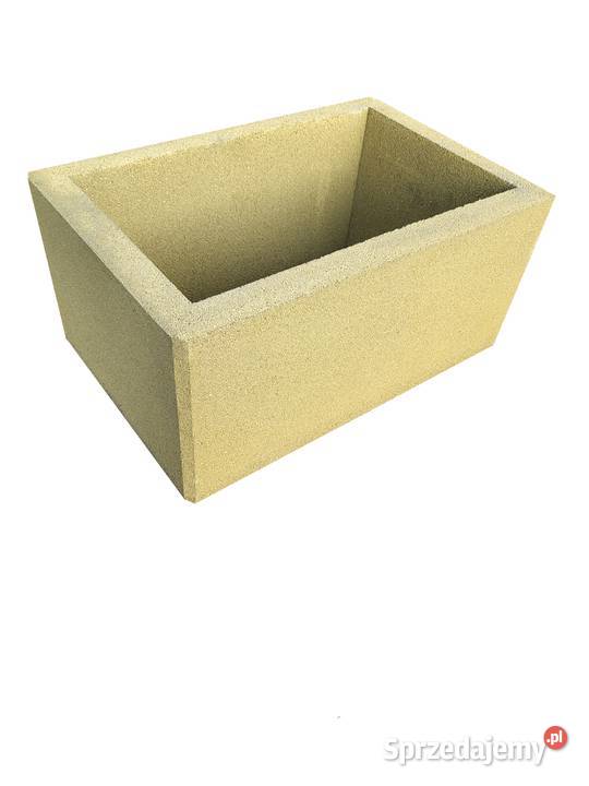 Duże donice betonowe gładkie 60x40x30 gazony Stoczek