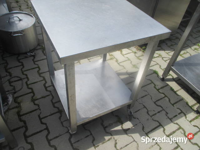 STÓŁ GASTRONOMICZNY Z PÓŁKĄ NA KÓŁKACH 606082