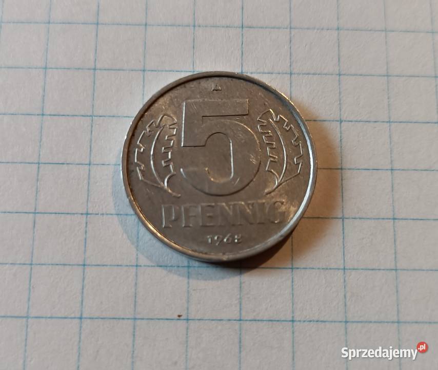 5 FENIGÓW PFENNIG 1968 NRD NIEMCY Piszczac