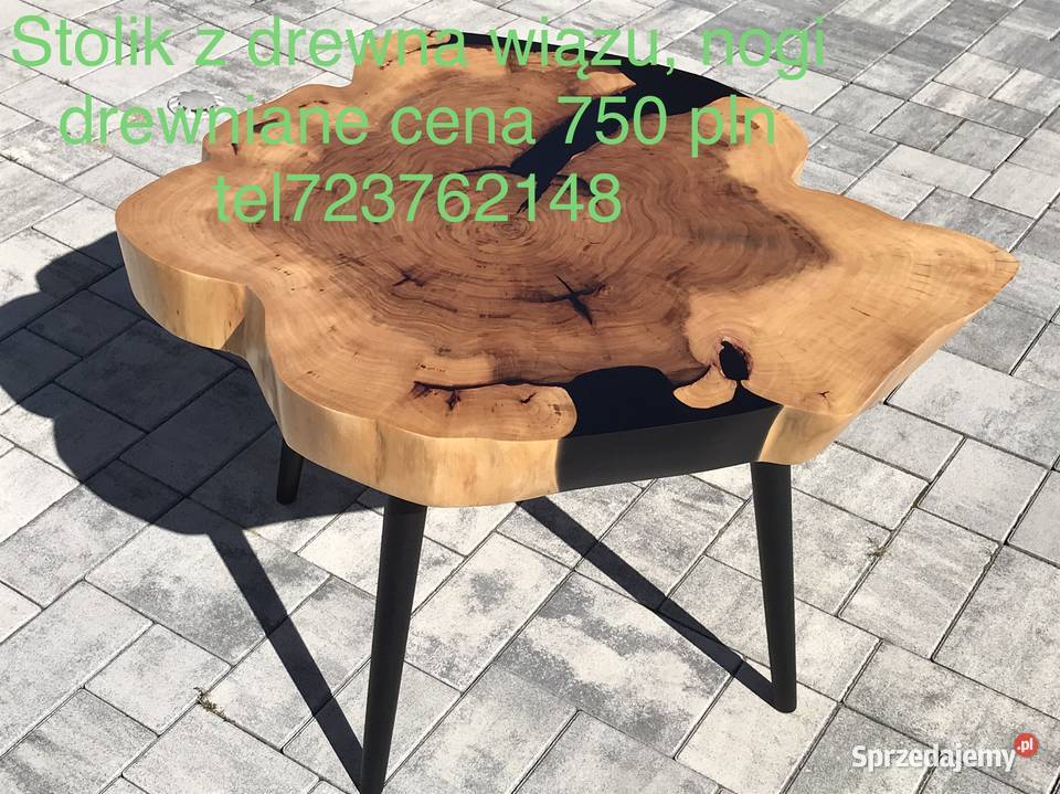 Stolik kawowy drewniany żywica epoksydowa mazowieckie Warszawa