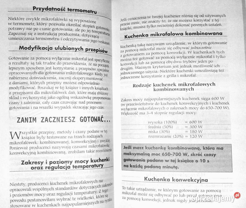 Potrawy z kuchenki mikrofalowej Carol Bowen lubelskie Chełm sprzedam