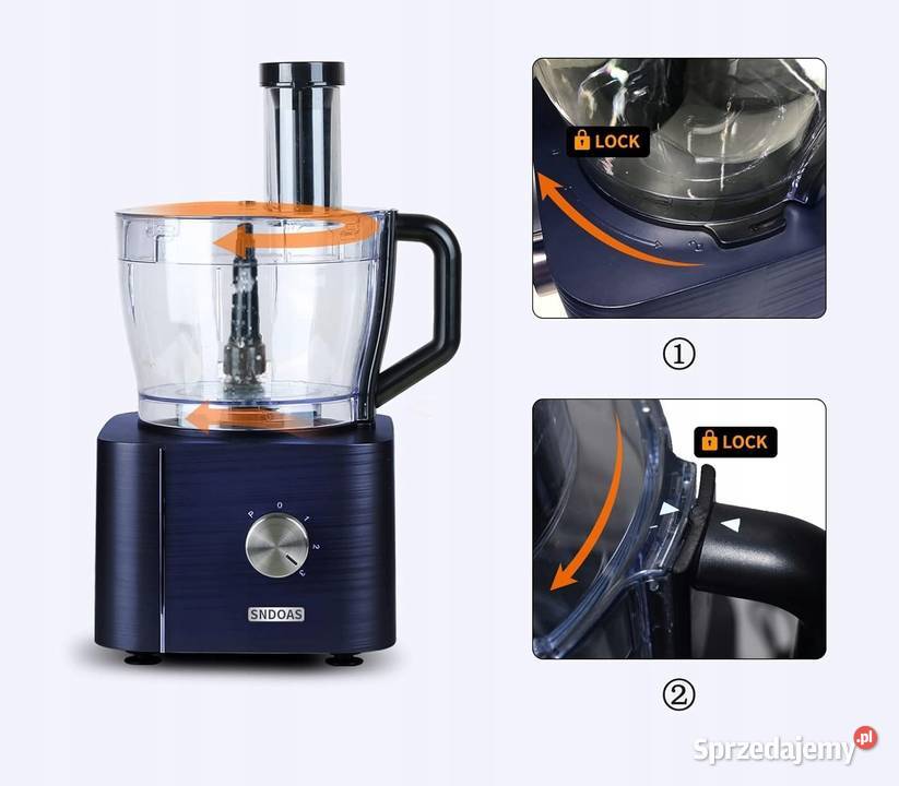 Robot kuchenny SNDOAS 1 1100 W czarny Pozostałe Myszyniec