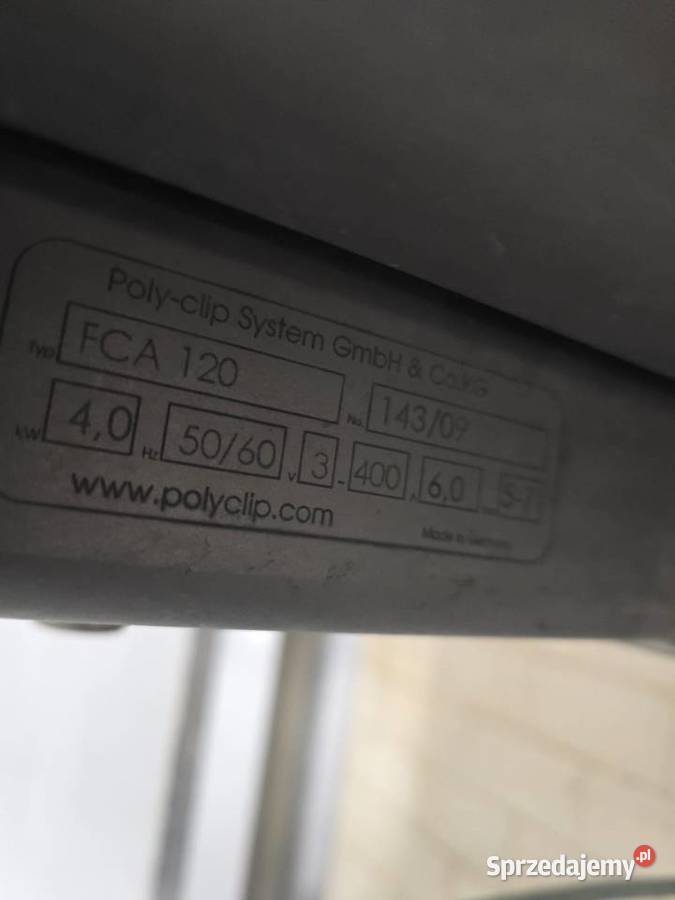 Polyclip System FCA 120 Klipsownica automatyczna Krotoszyn sprzedam