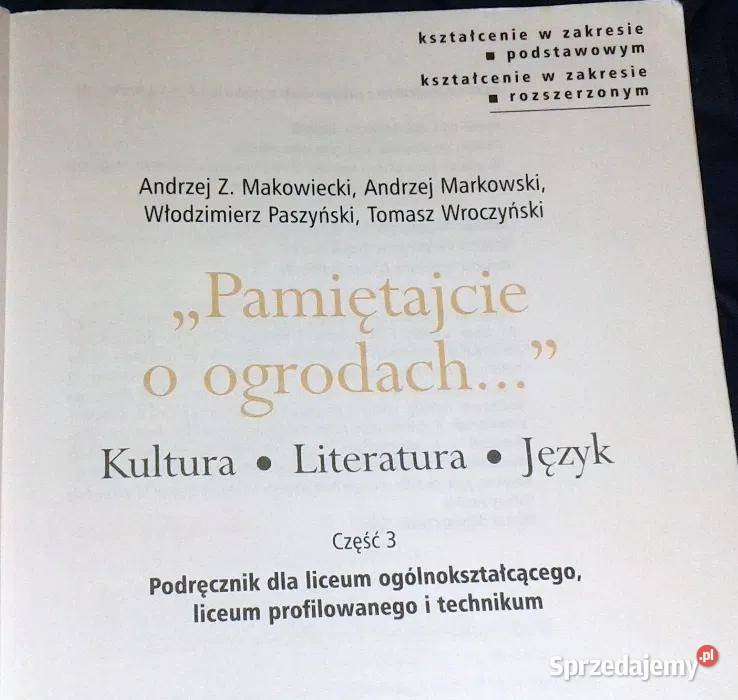 Pamiętajcie o ogrodach Podręcznik kl 3 Chełm