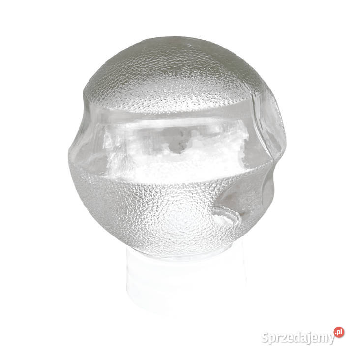 Szklany kinkiet przemysłowy DZPE Polska lata 70