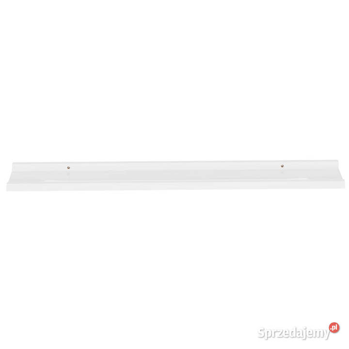 Półki ścienne 2 wysoki połysk białe 100x9x3 Półki Warszawa