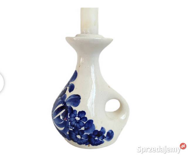 Stary porcelanowy świecznik kaganek Włocławek pomorskie Gdańsk