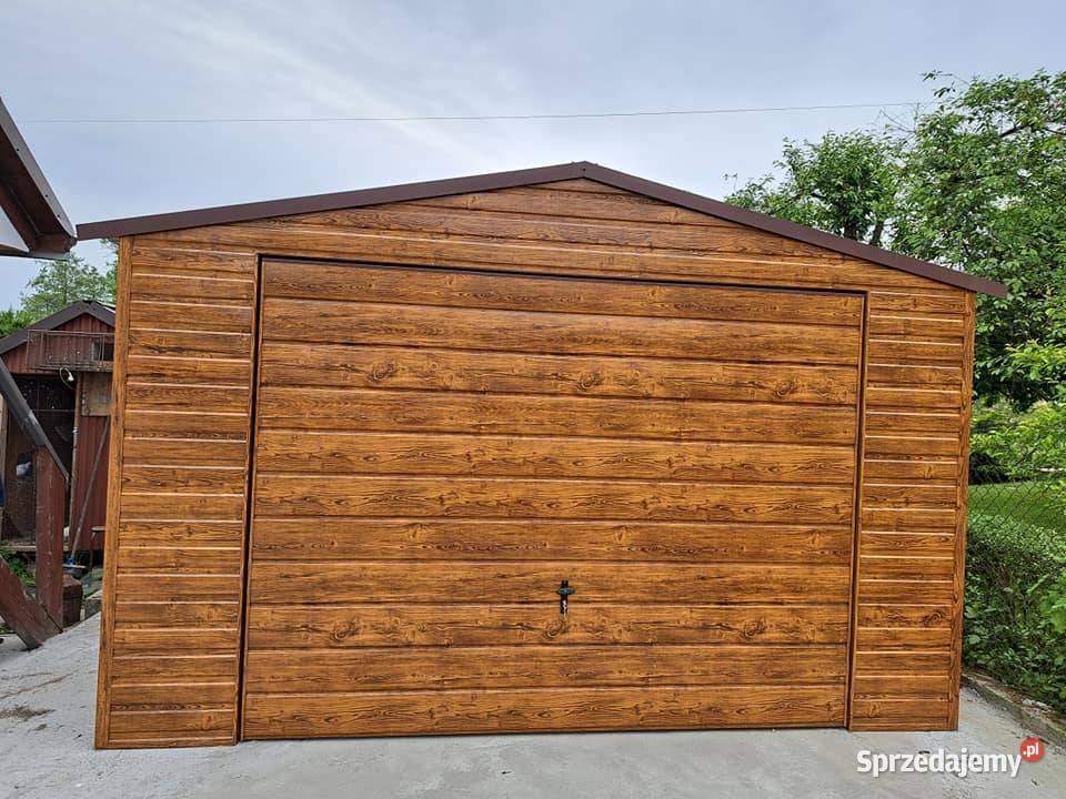 Garażgaraże blaszane 6x56x6 struktura drewna Włocławek