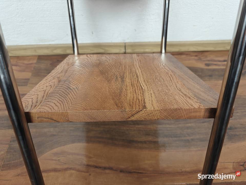 Szafka nocna lity dąb chrom teak Bauhaus Art Warszawa sprzedam