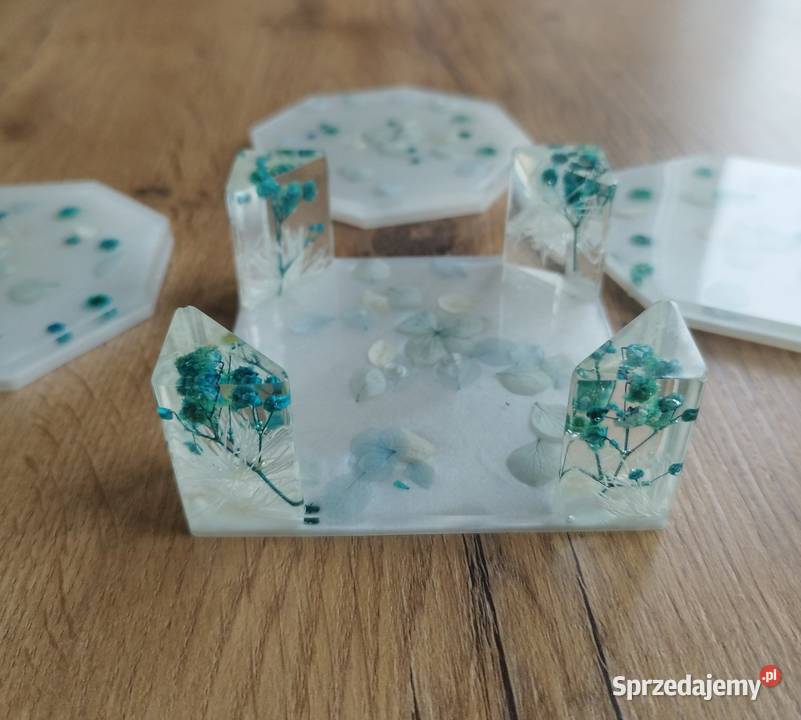Rękodzieło Handmade Podkładki Pod Kubki Stojak Skierniewice sprzedam
