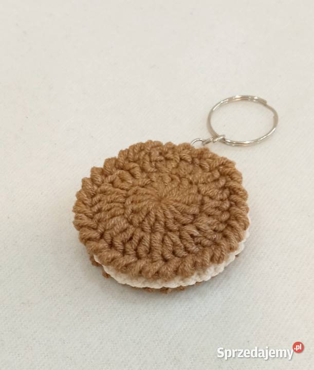Ciasteczko Oreo wykonane na szydełku brelok Łask