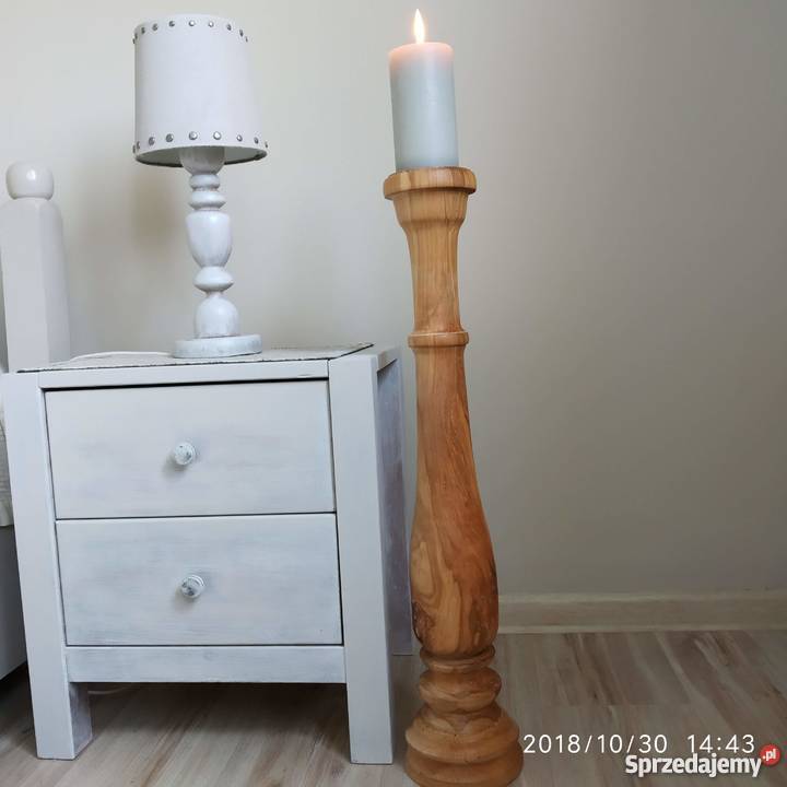 Świeczniki drewniane toczone rękodzieło toczenie Toruń