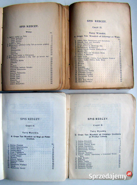 Przewodnik Tatrach cz IIV J Chmielowski Oryginał małopolskie Limanowa