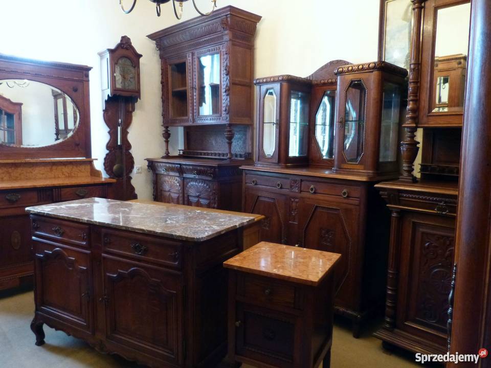 Piękna dębowa komoda secesyjnasklep Dąbrowa Meble Dąbrowa Górnicza