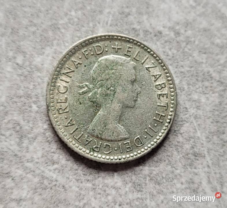 145 AUSTRALIA srebro 6 Pensów 1962 r Wola Kruszyńska