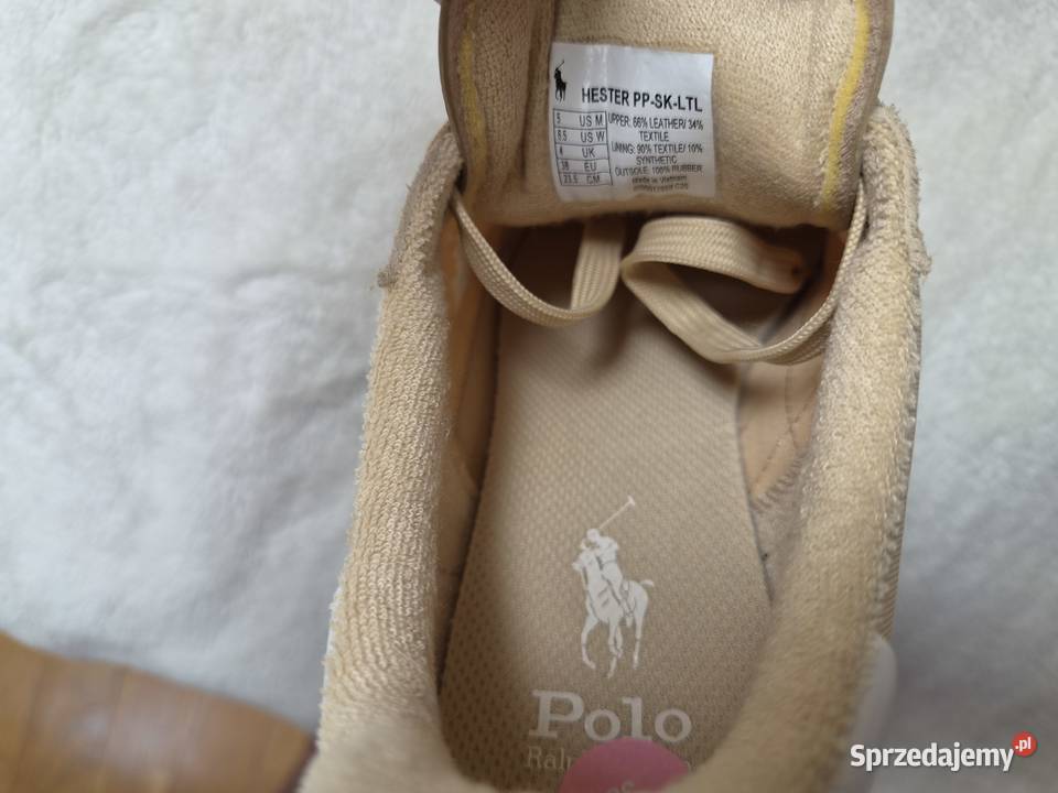 Nowe beżowe sportowe buty damskie sneakersy Polo Bibice sprzedam