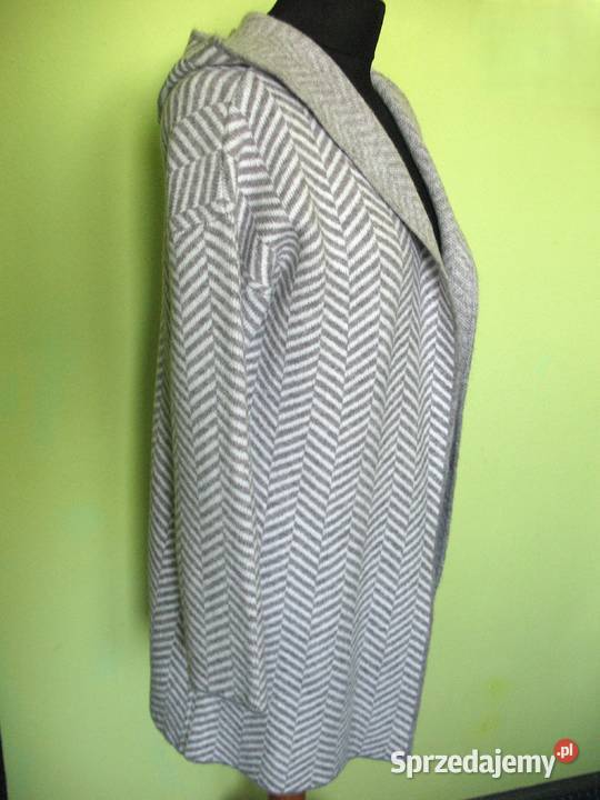 Kardigan sweter z kapturem 36 S biust 110 Nowy