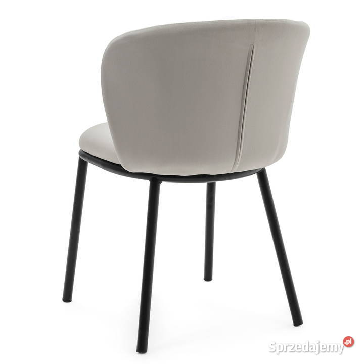 Jasnoszare Krzesło Tapicerowane Bari Wysyłka 24H 87cm Tarchały Małe sprzedam