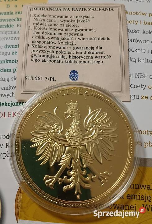 Medal kolekcjonerski z wizerunkiem banknotu 50 zł