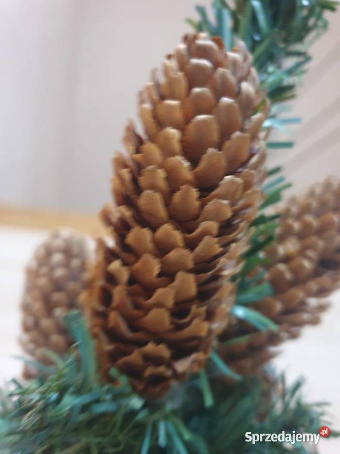 Mała choinka sztuczna naturalne szyszki 40