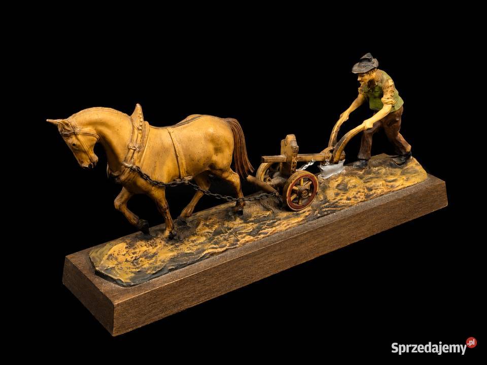 Figura Rolnika Z Koniem Poddębice sprzedam