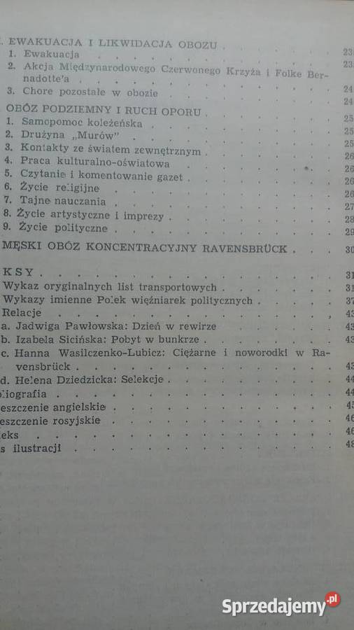 Kiedrzyńska Ravensbruck książki wojenne Antykwariat