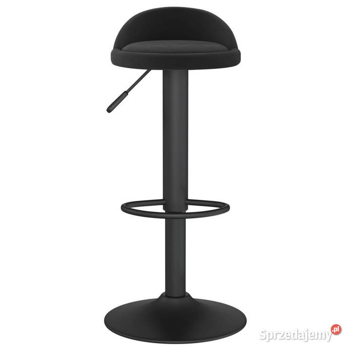 Stołek barowy czarny obity aksamitem WM333587 Warszawa