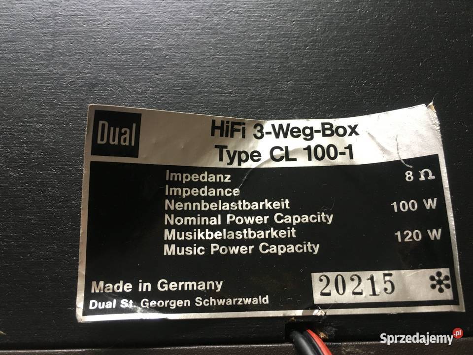 Kolumna DUAL HiFi 3WegBox Type CL 1001 1sztuka Szczecinek