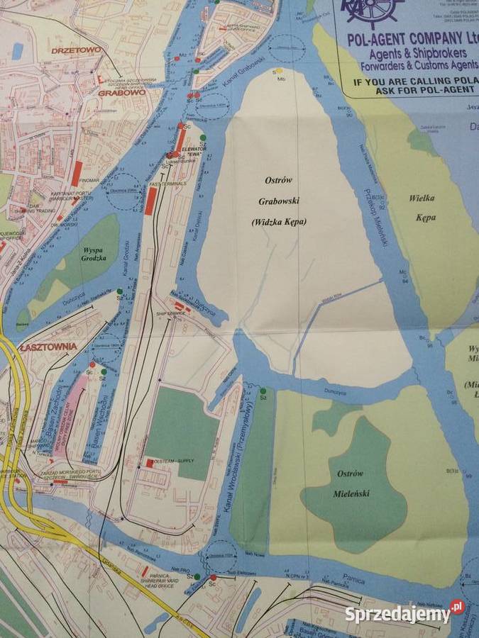 2538 Polish Ports Szczecin Mapa Antykwariat