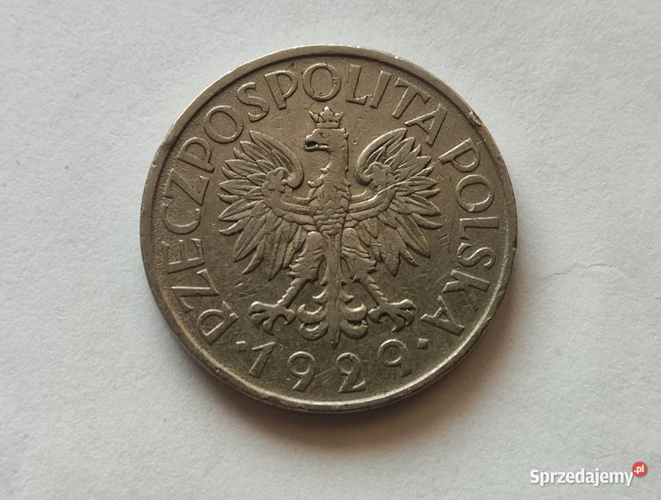 Moneta przedwojenna II RP 1 1929 mazowieckie Pruszków