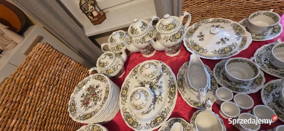 Antyczny angielski serwis porcelanowy Ridgway łódzkie