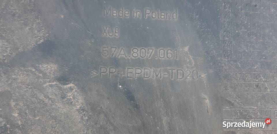 SKODA KAROQ 57A ZDERZAK PRZÓD DOKŁADKA 57A807061 Bieleń