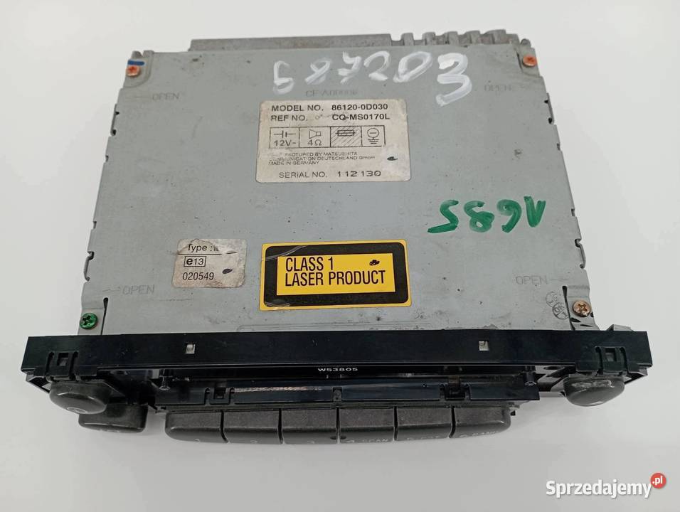 RADIO 861200D030 Toyota Yaris I 19992005