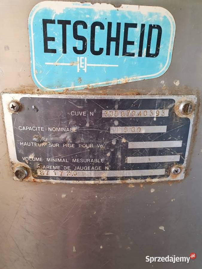 Schladzialnik do mleka 500l mazowieckie Pułtusk