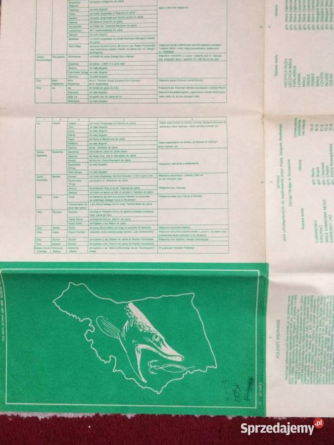 195 Mapa Wód Wędkarskich wojSzczecińskiego Szczecin sprzedam