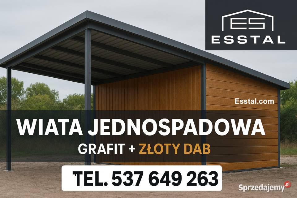 WIATA Dwukolorowe ZADASZENIE GARAŻ Blaszany 30m2