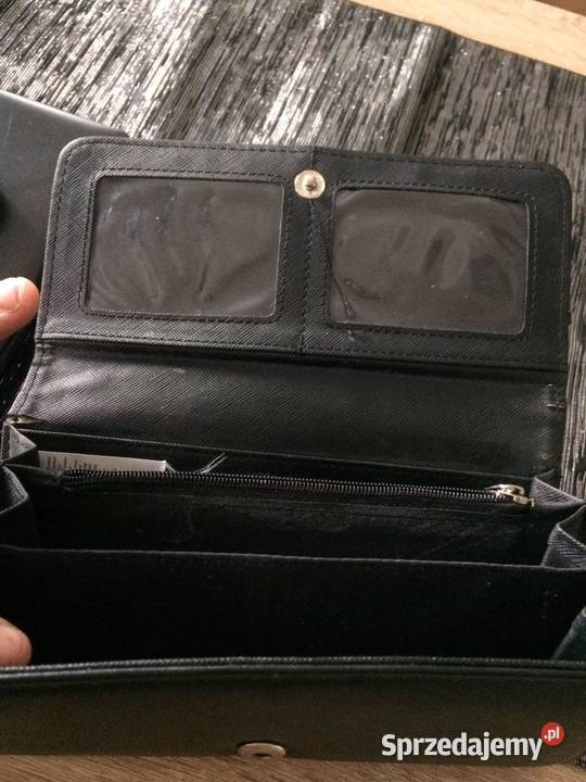 Ładny Czarny Damski Portfel Drezdenko