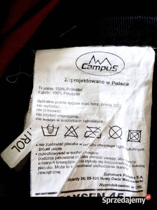 Plecak 45 Campus Maysen turystyczny trekkingowy Kraków