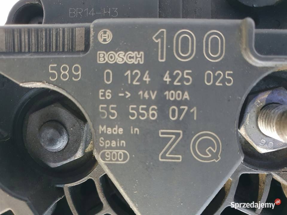 ALTERNATOR Opel Astra III H 18 16V 0124425025 Rudka