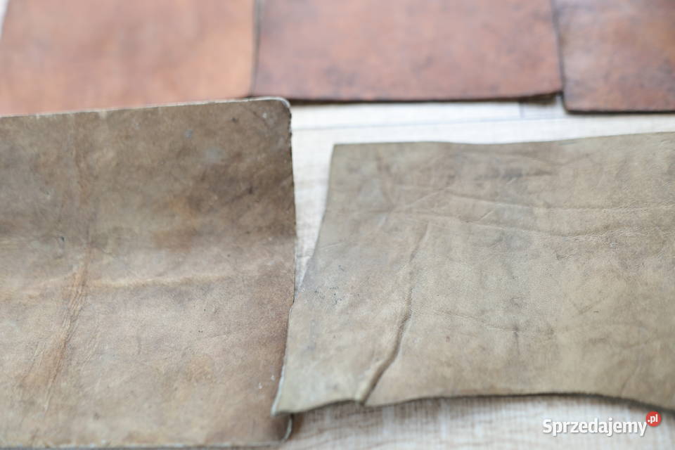 Kawałki skóry naturalnej 5 23 x 17 Stąporków sprzedam